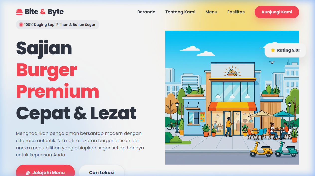 Website Landing Page Usaha Desktop